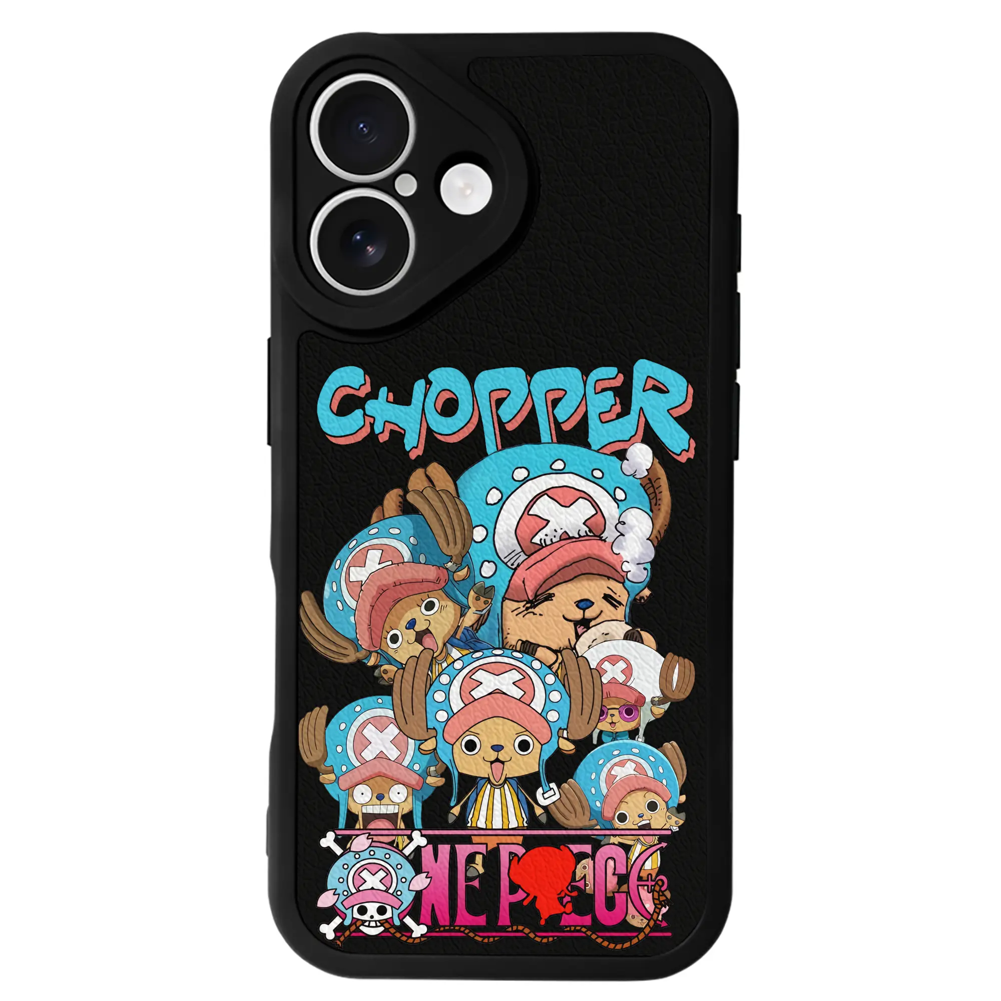 ワンピース グッズ トニートニー・チョッパー - IPhone 16シリーズ対応 ・ シリコンスマホケース ・ レザー調 ・ 高精度フィット ・ 耐衝撃 ・ ワイヤレス充電対応 ・ 精密カット